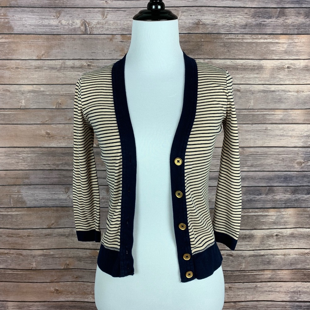 J.Crew Perfect Fit Quarter Length Navy Cardigan